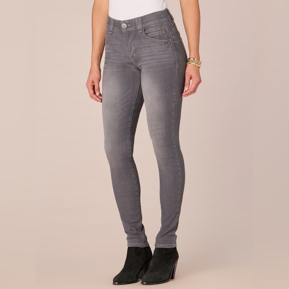 NWT Democracy Size 10 Grey Mid-Rise Ab’solution Booty Lift Jegging Jeans - Picture 2 of 15